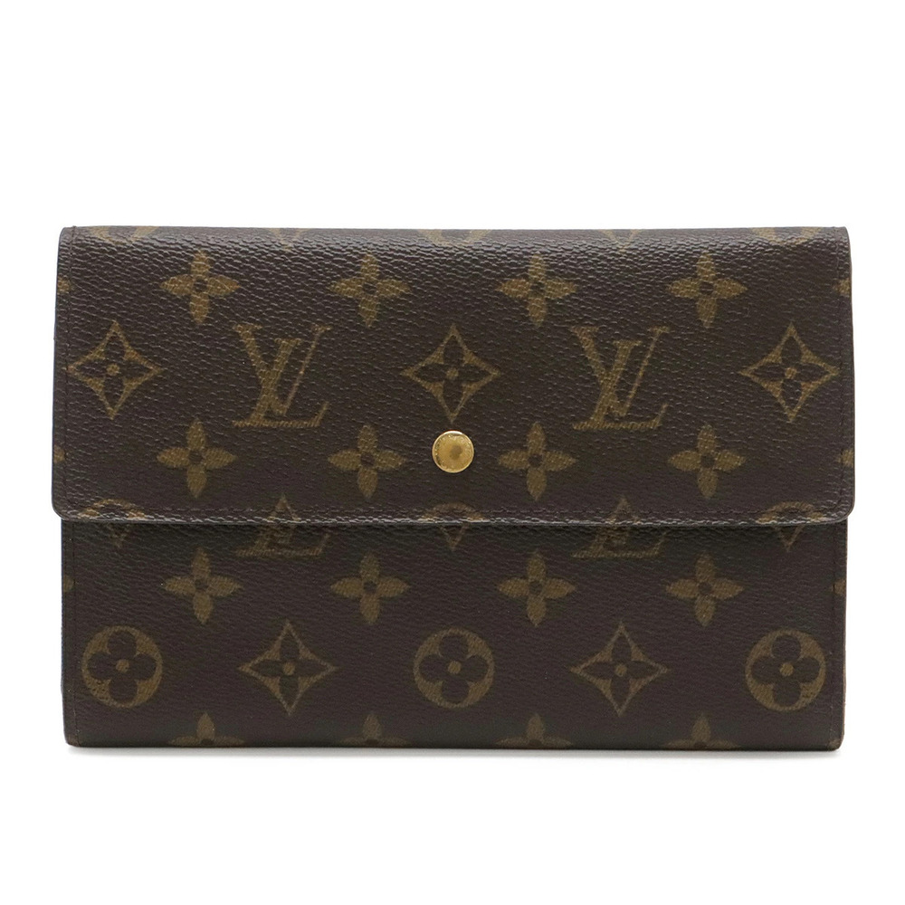 LOUIS VUITTON Monogram Pochette Passport Tri fold Long Wallet Case